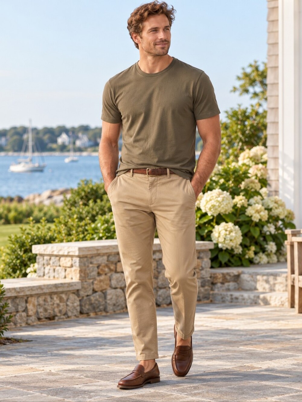 Todd Snyder Premium Jersey Short Sleeve Tee in Olive Green Minimalist Men's M